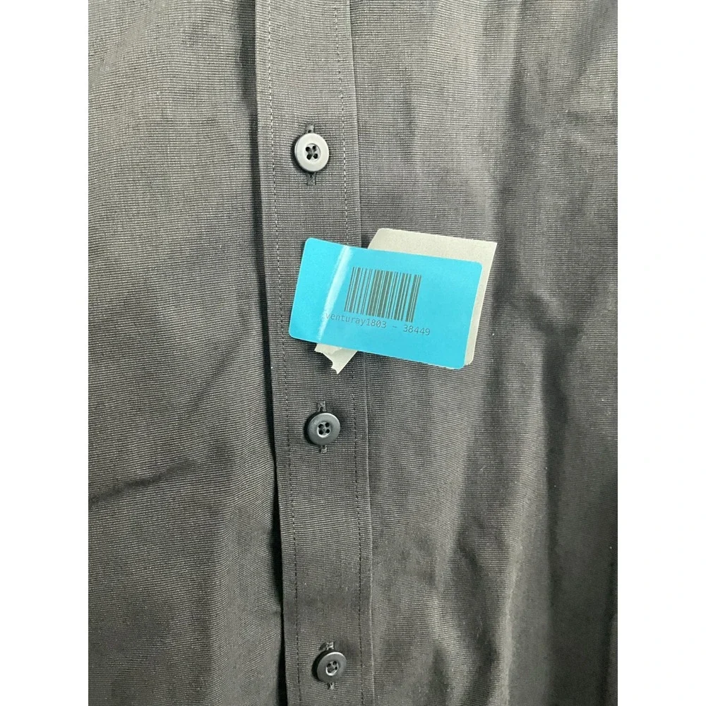 UNTUCKit Mens Black Stone Wrinkle-Free Slim Fit‎ Dress Shirt Size Medium